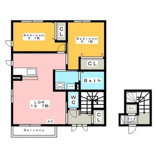バトーエメロード A【2階】の間取り