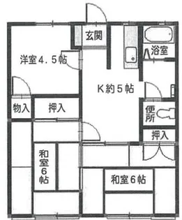 兵庫県姫路市網干区北新在家【アパート】の間取り