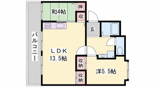 岡崎コーポ【205号室】の間取り