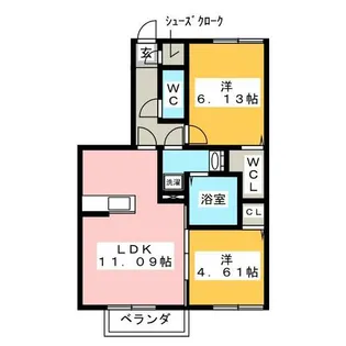 グランパルク東豊 A【1階】の間取り