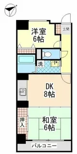 グレードタイム六甲【2階】の間取り