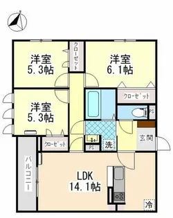 La Maison 高羽町【2階】の間取り