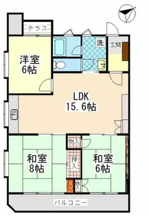 第2ビラ摩耶【3階】の間取り