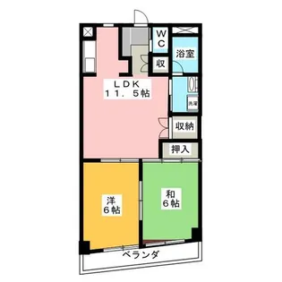 メイプル金山【4階】の間取り
