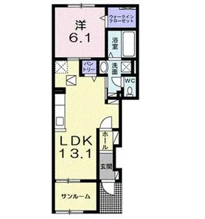 Yフォレスト五個荘【1階】の間取り