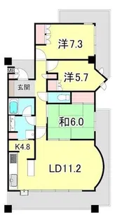 サンクタス大津中央【10階】の間取り