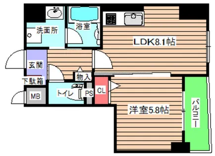 プログレスコート梅田北【7階】の間取り