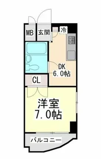 ルパレ西灘【5階】の間取り