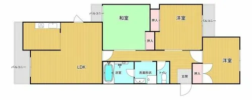 新檜尾台第4次住宅【2階】の間取り
