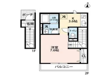 リヴェール瑞穂【2階】の間取り