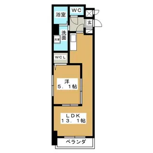 ウエスト メゾン マルキーズ【7階】の間取り