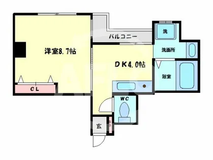 エクセレント大国町【803号室】の間取り