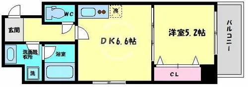 フレンシアノイエ内本町【7階】の間取り