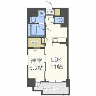 セレーナコンフォルト天神橋【6階】の間取り