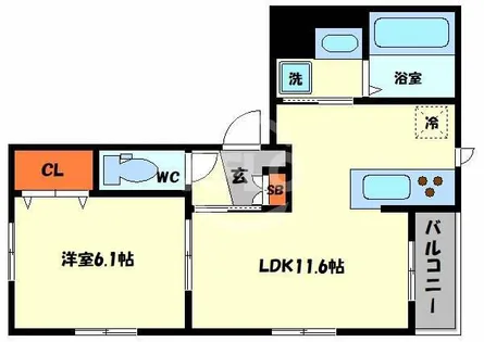 カーサウエスト【2階】の間取り