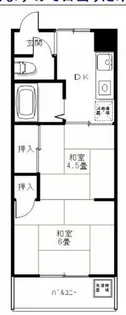 甲南灘コーポラス【4階】の間取り