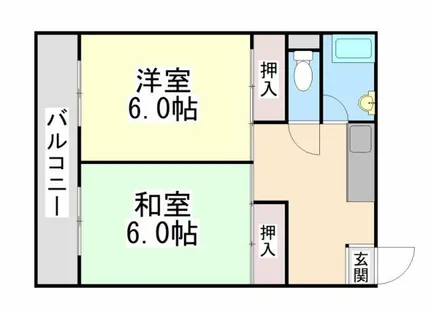 辻川マンション【2階】の間取り