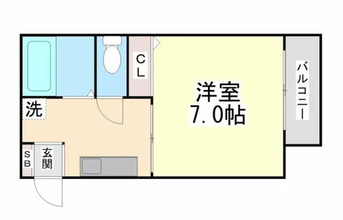 ブロスハイツ住吉本町【2階】の間取り