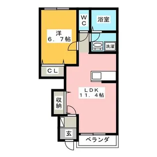 イーストパークN【1階】の間取り
