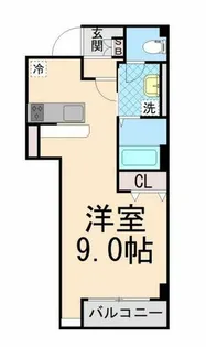 マンション向洋【2階】の間取り