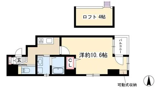 casa luca【2B号室】の間取り