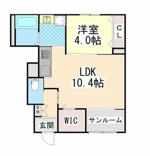 2LDKの間取り画像