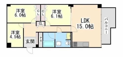 岡本エクセル【1階】の間取り