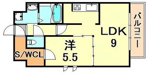 S-RESIDENCE神戸磯上通【8階】の間取り