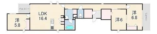LAGOON PLACE LEAP【2階】の間取り