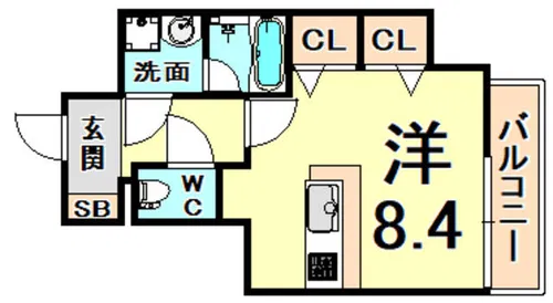 ブランTAT西宮江上町【6階】の間取り