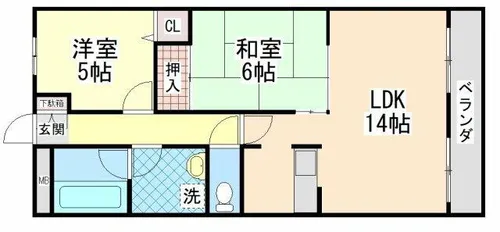 レ・ブローニュ【4階】の間取り