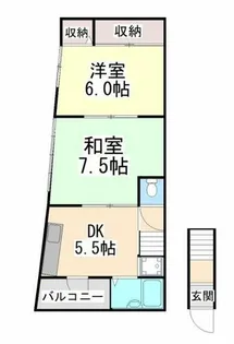 福住アパート【2階】の間取り