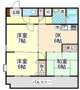 ハイム屋敷本【2階】の間取り