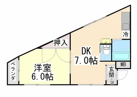 ハイメゾン岡本【2階】の間取り