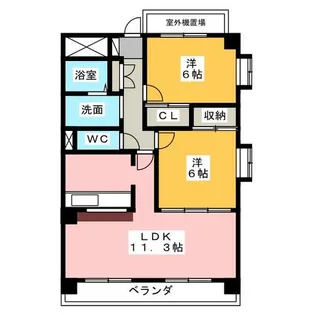 ベルフローラ一社【2階】の間取り