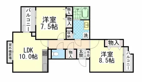シュネルパークレジデンス【1階】の間取り