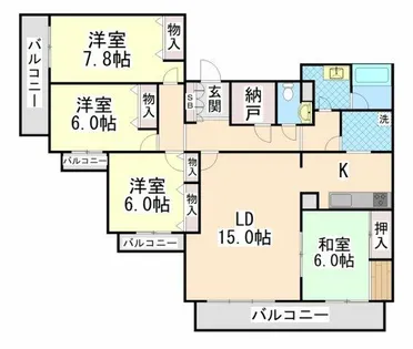 シュネルパークレジデンス【2階】の間取り