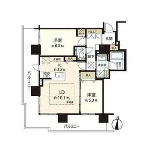 ブランズタワーアイム札幌大通公園【2階】の間取り
