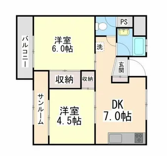 エスペランサ魚崎【1階】の間取り