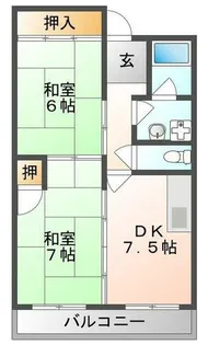 クレール白鳩【4階】の間取り