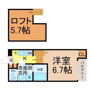 デザイナーズコーポ名北【1階】の間取り