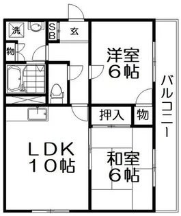 ホープマンションⅡ【2階】の間取り
