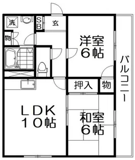 ホープマンションⅡ【2階】の間取り