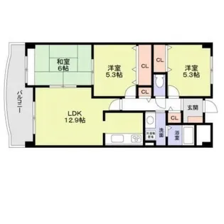 クルックス【3階】の間取り