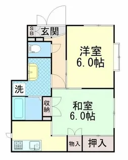 深江北町ハイツ【1階】の間取り