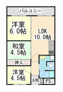御影プライムハイツ【5階】の間取り