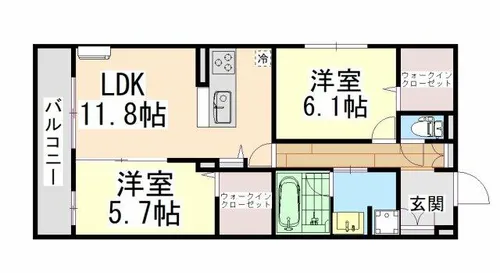 エレナ本山【1階】の間取り
