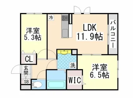 グレイスコート本山中町【1階】の間取り