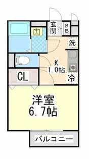 1Kの間取り画像