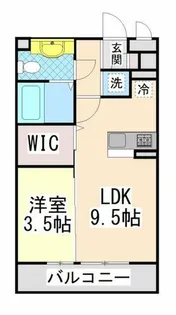 1LDKの間取り画像
